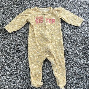 6-9M✨Little Sister Floral Zipper Sleep ‘n Play Footie, Carter’s